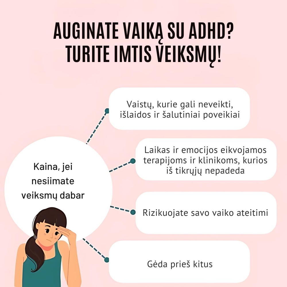 signalai, rodantys, kad jūsų vaikui gali būti ADHD